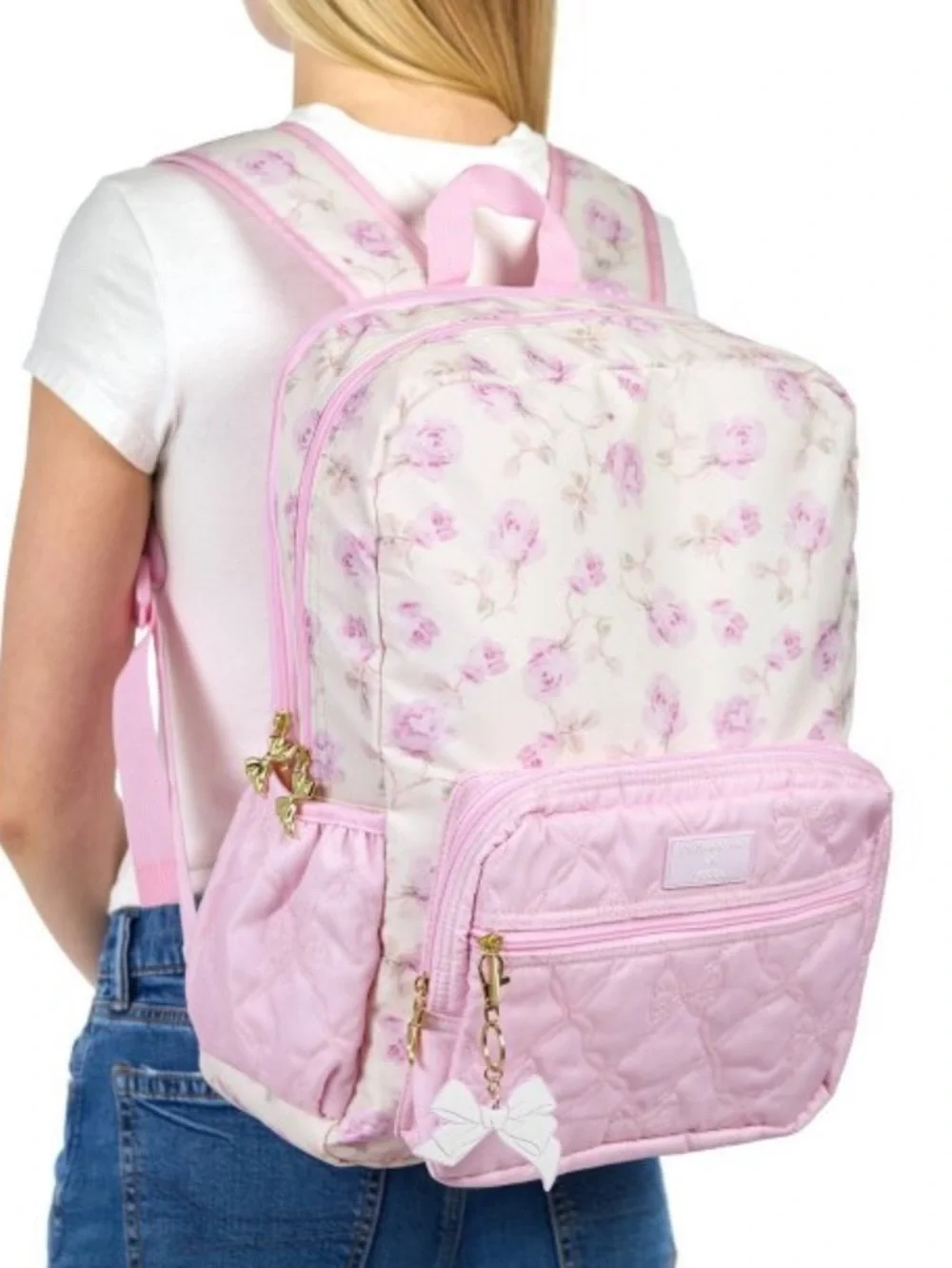 NWT LoveShackFancy x Target - Yoobi Ribbon Rosa Backpack Sterling Dusk